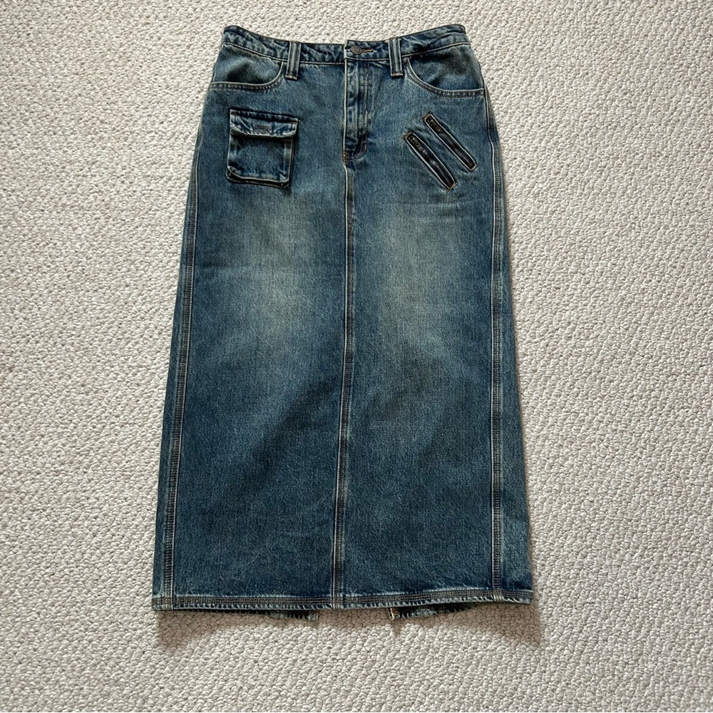 GUESS Originals Cargo Denim Skirt Size 27 Sold Out - Picture 3 of 13